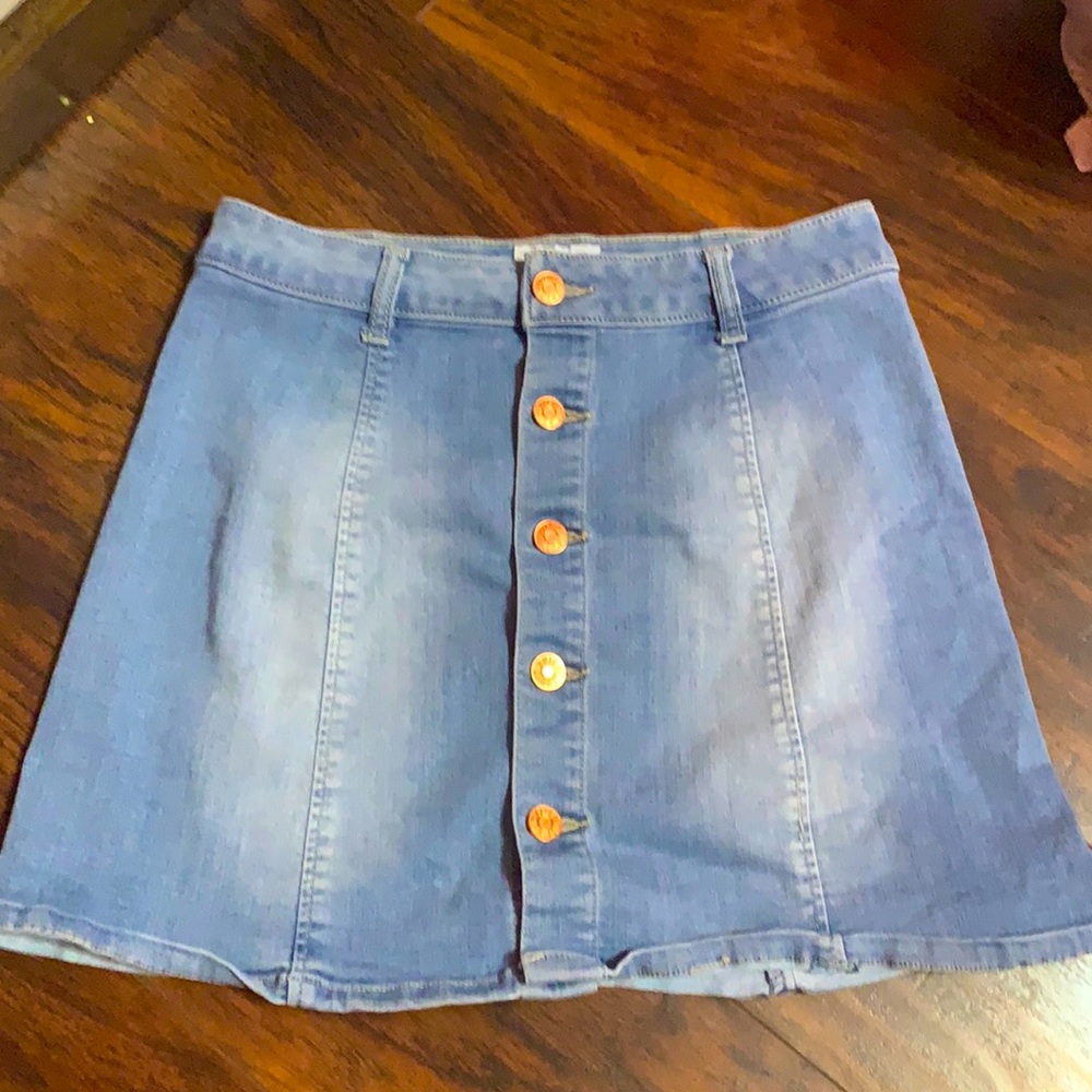 Stretchy Denim A line skirt